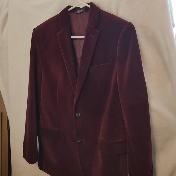 Tommy Hilfiger Other - Tommy Hilfiger Burgundy Velvet Blazer